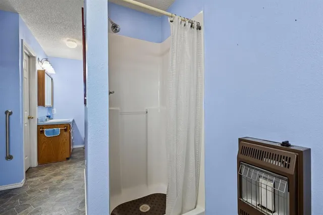 a view of an entryway with a door