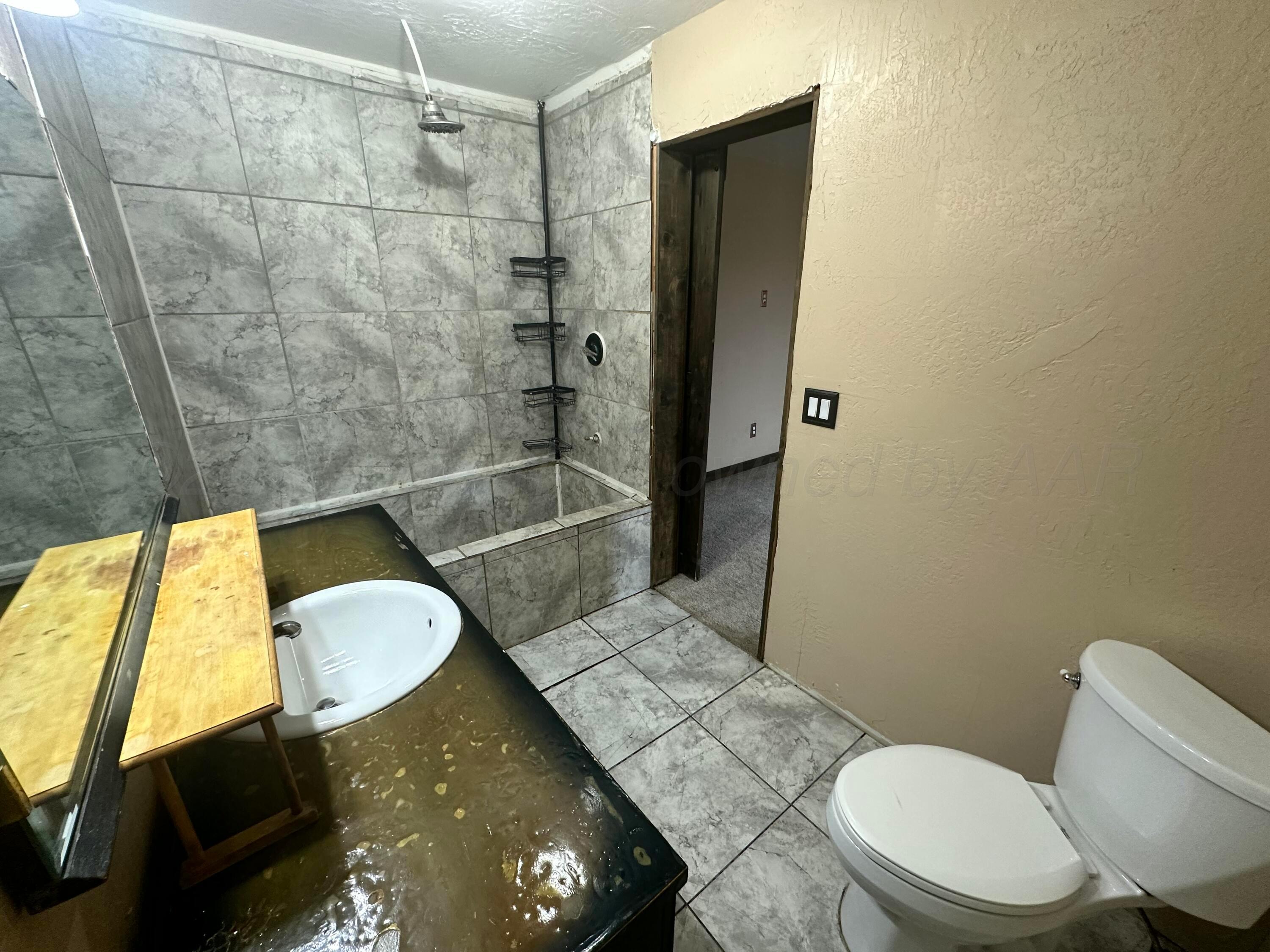 709 Flora Avenue Panhandle, TX 79068 - Photo 12 of 19 a bathroom with a sink toilet and shower