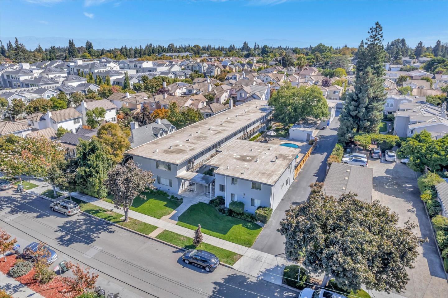 245 Bush Street Mountain View, CA 94041 - Photo 30 of 33 an aerial view of a house with a garden