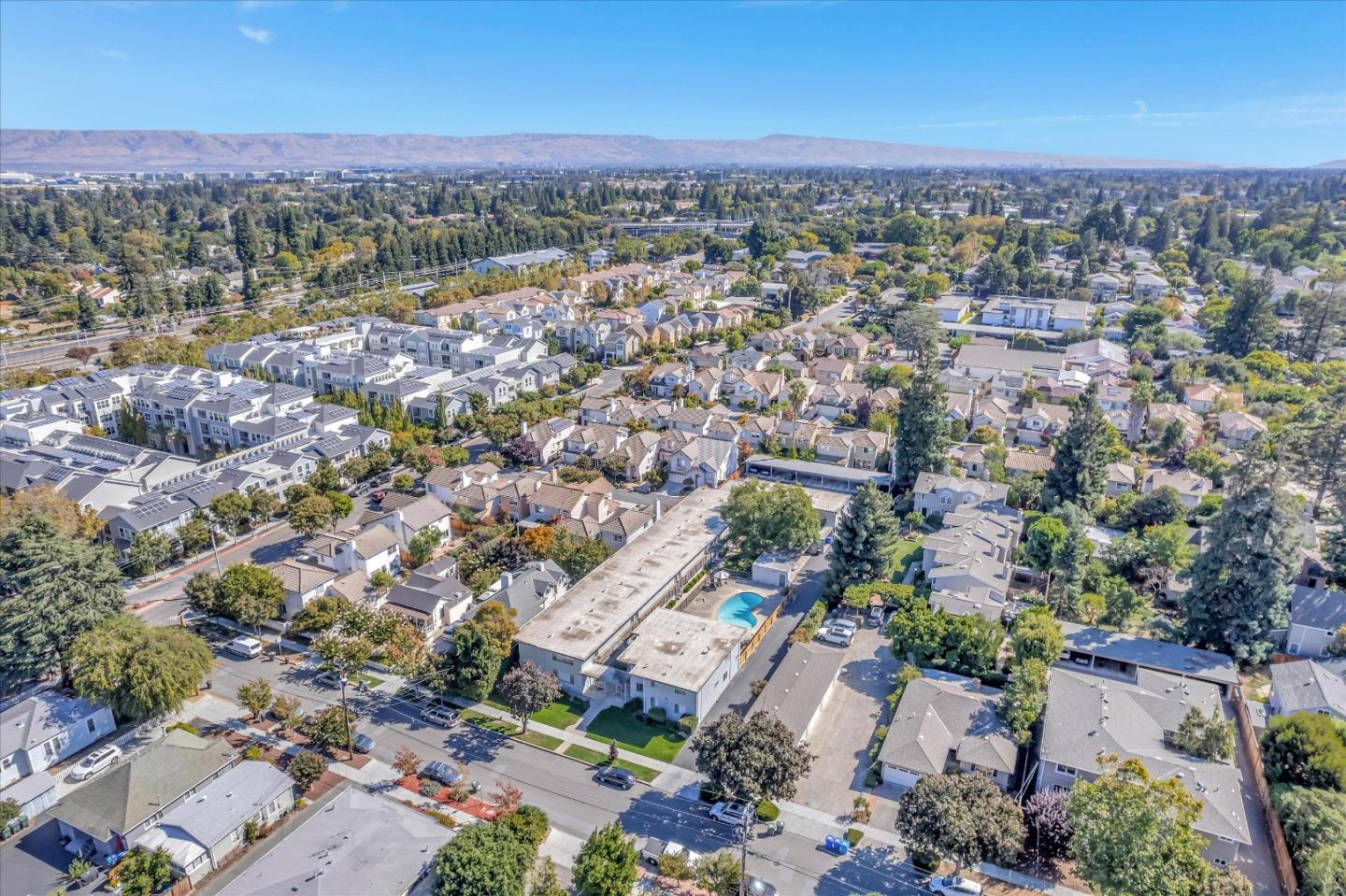 245 Bush Street Mountain View, CA 94041 - Photo 31 of 33 an aerial view of residential houses with outdoor space