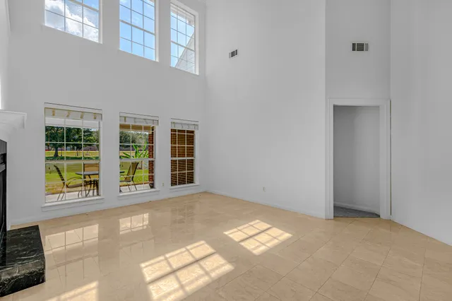 an empty room with a window