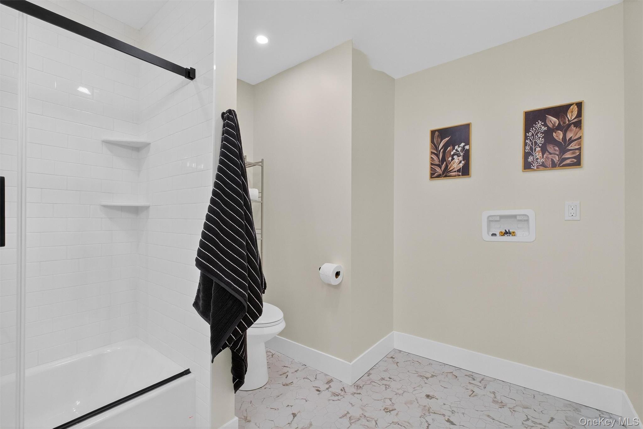 86 Vassar Road Poughkeepsie, NY 12603 - Photo 19 of 31 Bathroom with washtub / shower combination and recessed lighting