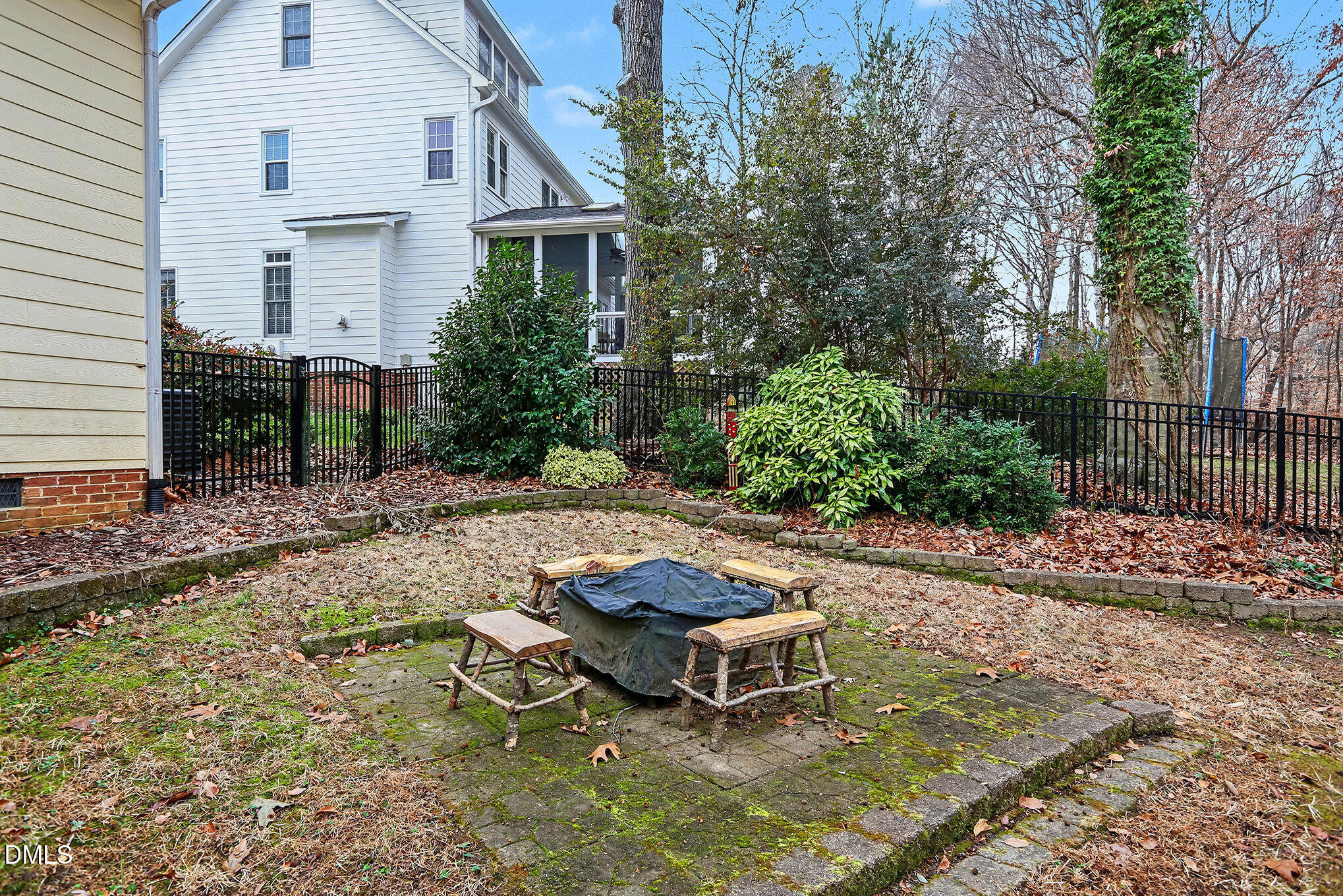 10415 Ashmead Lane Raleigh, NC 27614 - Photo 37 of 44 a backyard of a house with yard and outdoor seating