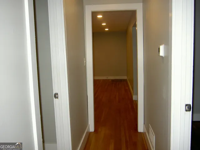 a view of a yard with trees