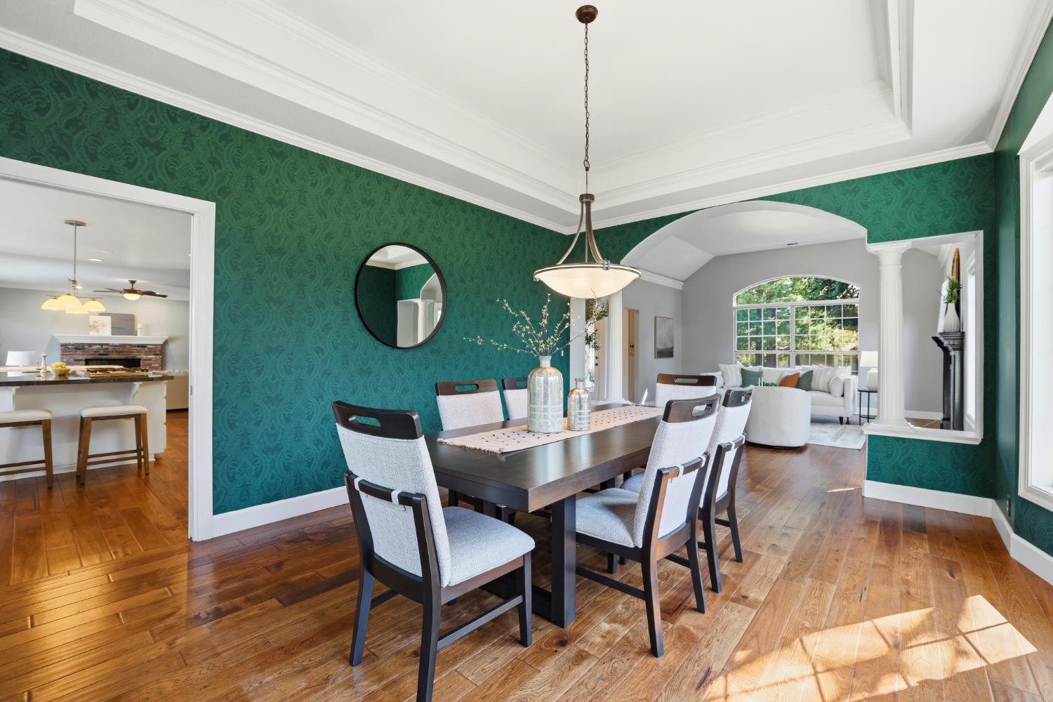 4330 Hale Ranch Lane Fair Oaks, CA 95628 - Photo 18 of 77 a view of a dining room with furniture window and wooden floor
