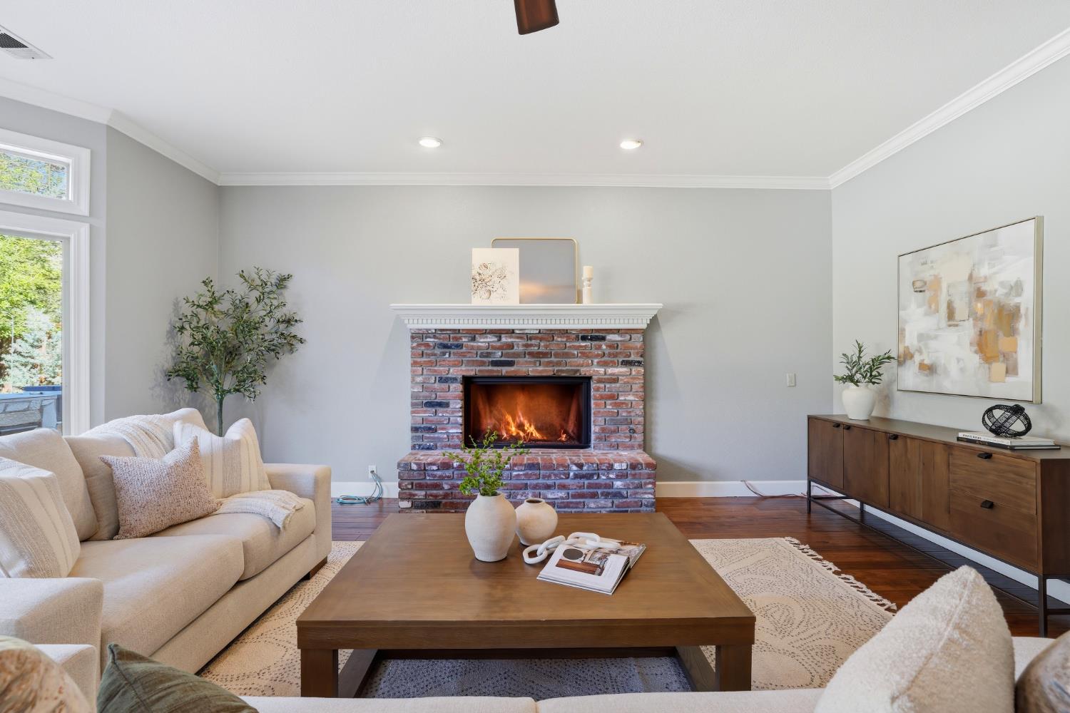 4330 Hale Ranch Lane Fair Oaks, CA 95628 - Photo 33 of 77 a living room with furniture and a fireplace