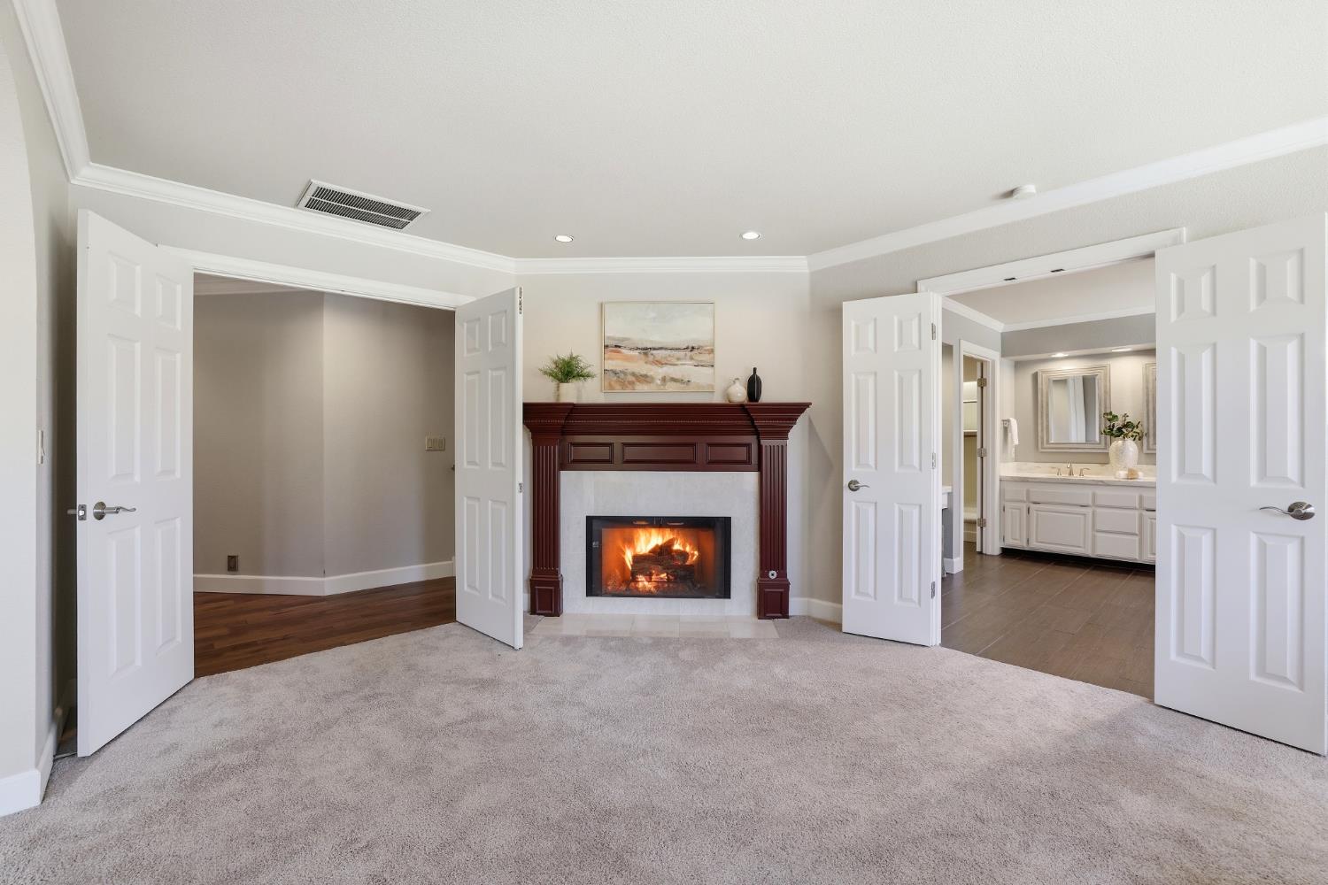 4330 Hale Ranch Lane Fair Oaks, CA 95628 - Photo 47 of 77 a view of an empty room with fireplace and a window