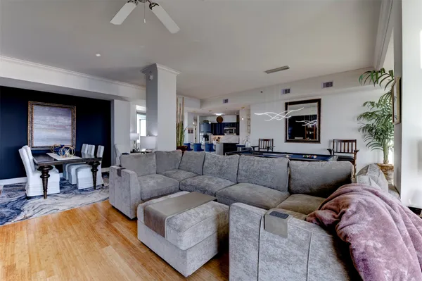a living room with furniture and a couch