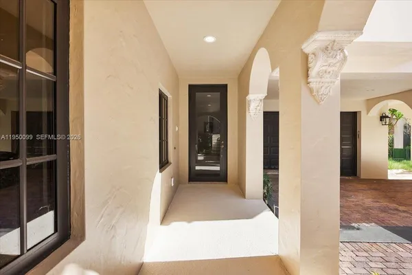 a view of a entryway door of the house