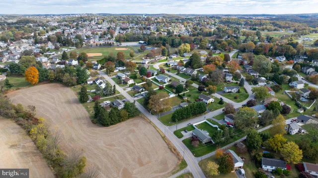 an aerial view of multiple house