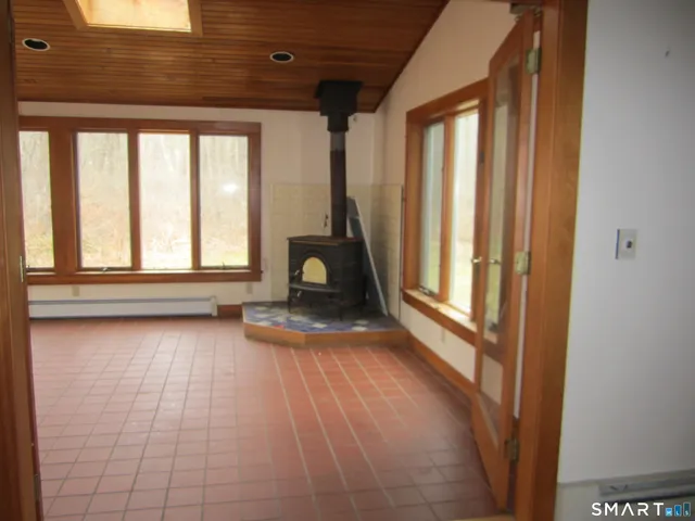 a view of front door with chair