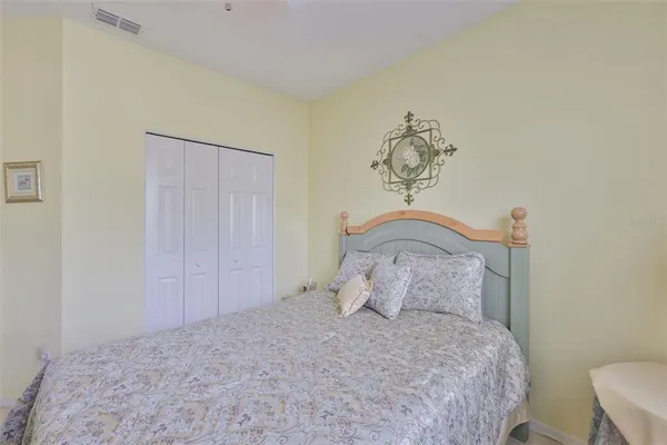 a room with furniture and a large window