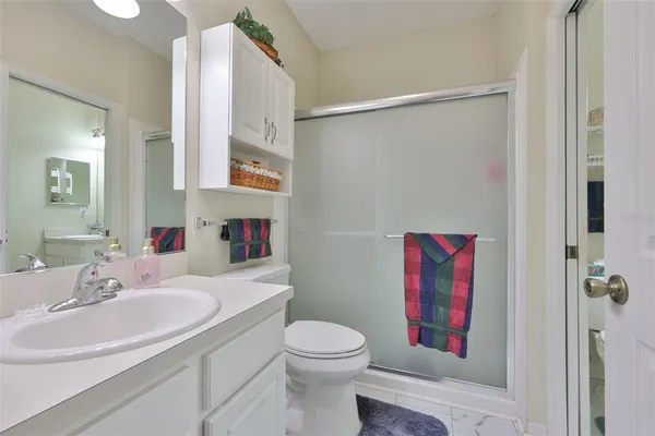 a view of a patio with swimming pool