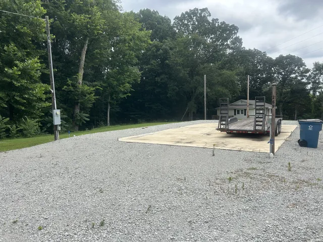 a view of backyard with tree