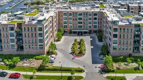 an aerial view of multiple house