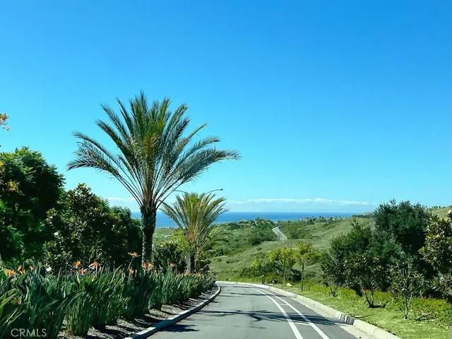 a view of a garden with a building in the background