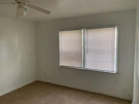 an empty room with a window