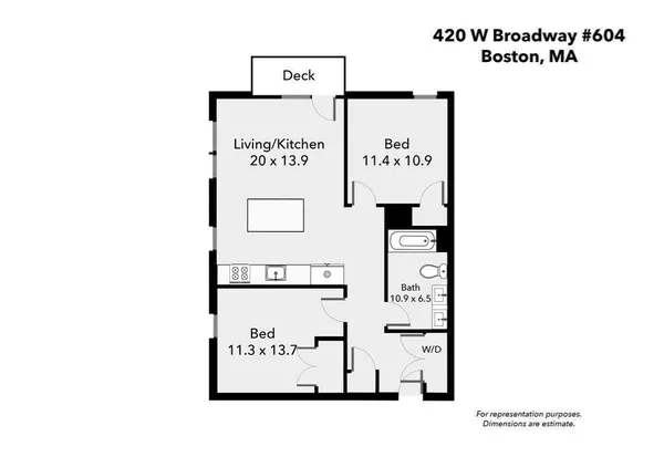 $980,000 | 420 West Broadway, Unit 604, Boston, MA 02127