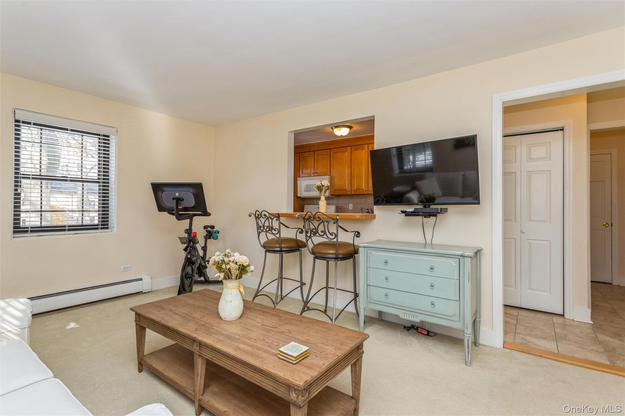 61 Manchester Road, Unit A21 Eastchester, NY 10709 - Photo 7 of 25 a living room with furniture and a flat screen tv