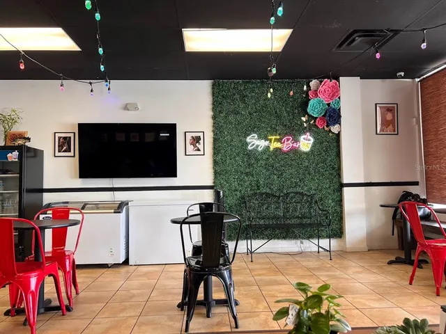 a outdoor space with sitting space