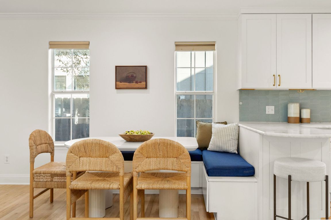 4312 Rosedale Avenue Austin, TX 78756 - Photo 17 of 40 Dining space with ornamental molding and light wood-style floors