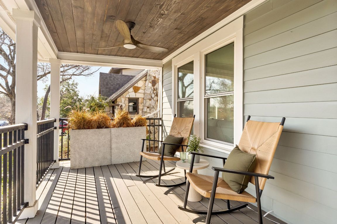 4312 Rosedale Avenue Austin, TX 78756 - Photo 2 of 40 Wooden terrace featuring ceiling fan