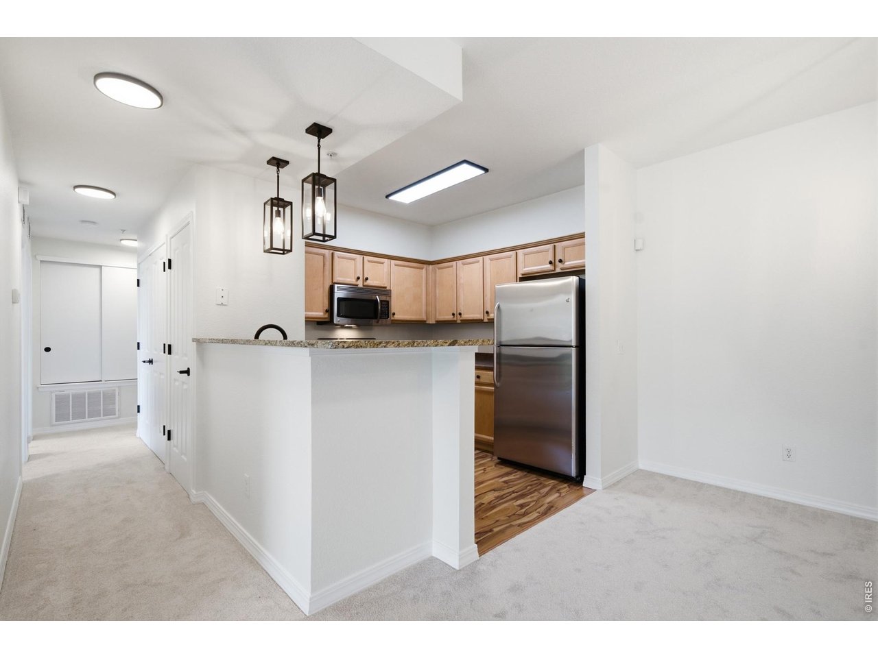 2133 Krisron Road, Unit 203 Fort Collins, CO 80525 - Photo 10 of 34 Hallway and Kitchen