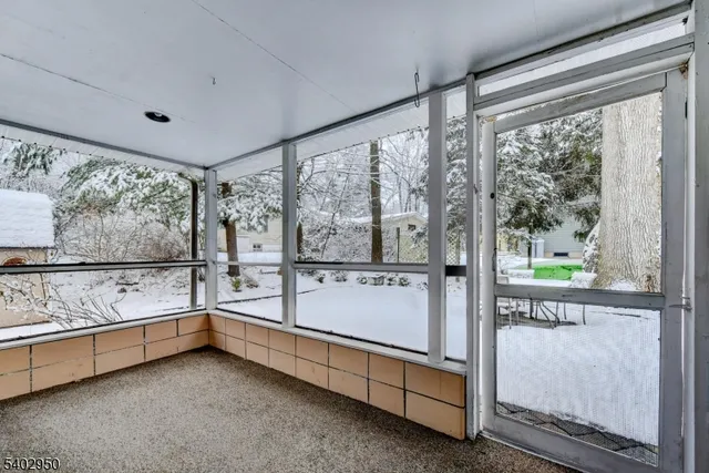 a view of a large window with an outdoor view