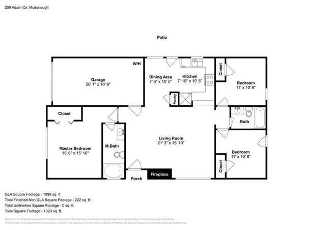 $1,575 | 200 Adam Circle, McDonough, GA 30253