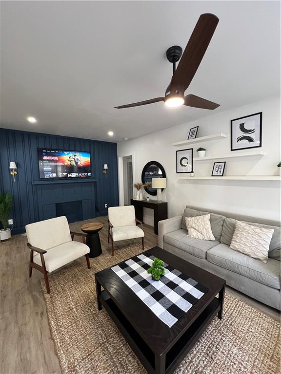 1474 Beecher Street Southwest Atlanta, GA 30310 - Photo 7 of 20 a living room with furniture and a flat screen tv