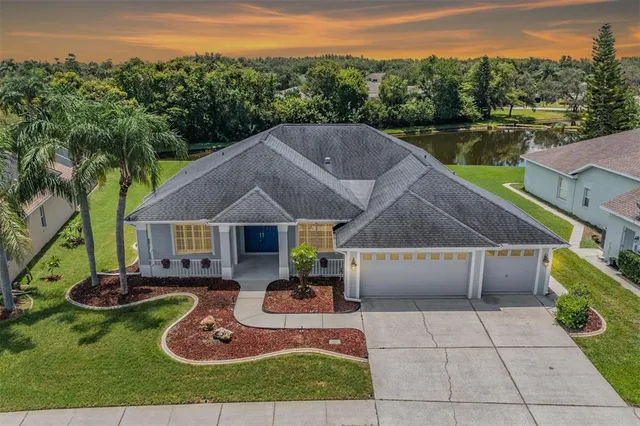 a house view with a garden space