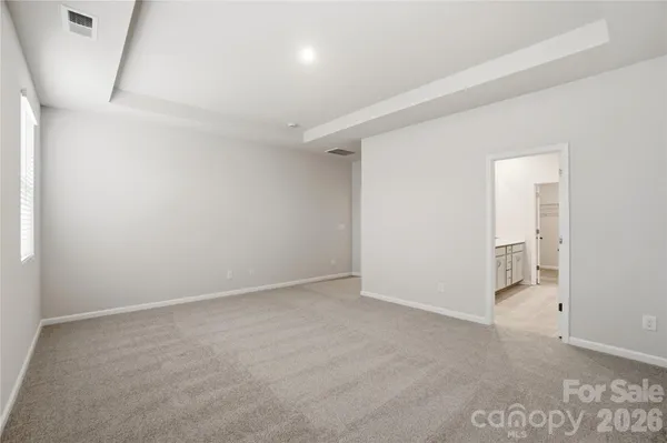 an empty room with an entryway