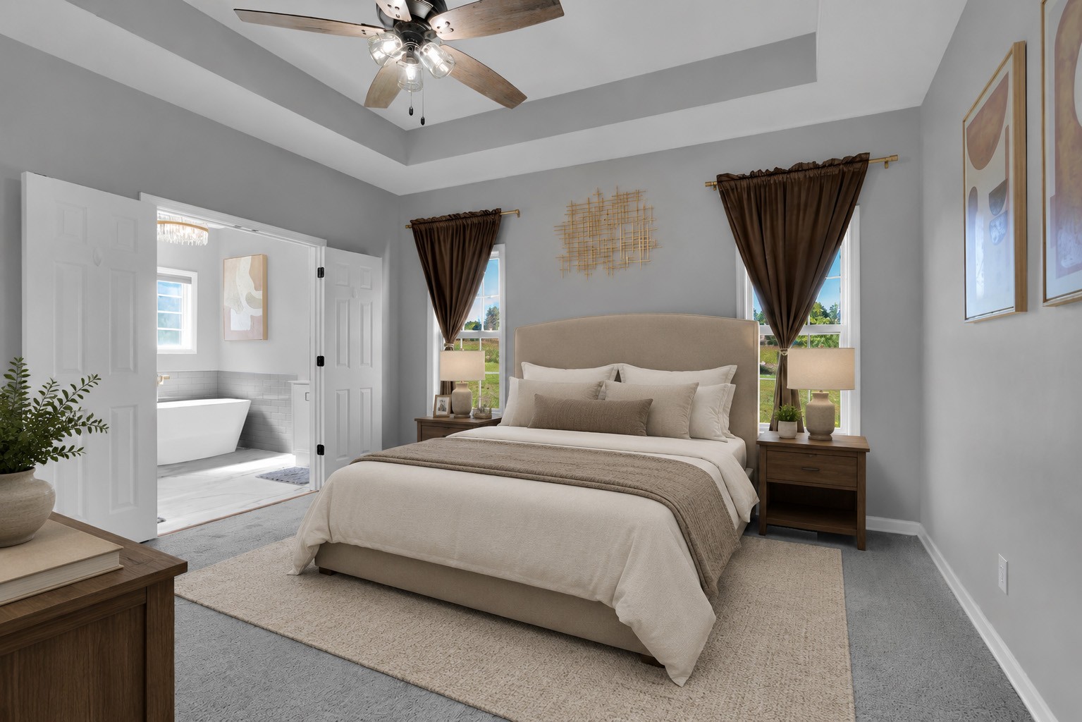 3896 Lynchburg Road Winchester, TN 37398 - Photo 21 of 57 a bedroom with a large bed and a chandelier