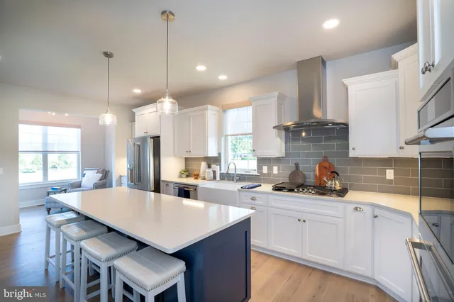 a living room with a fireplace
