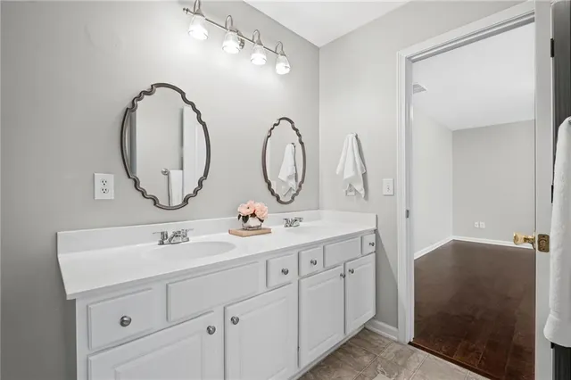 swimming pool view with a backyard space