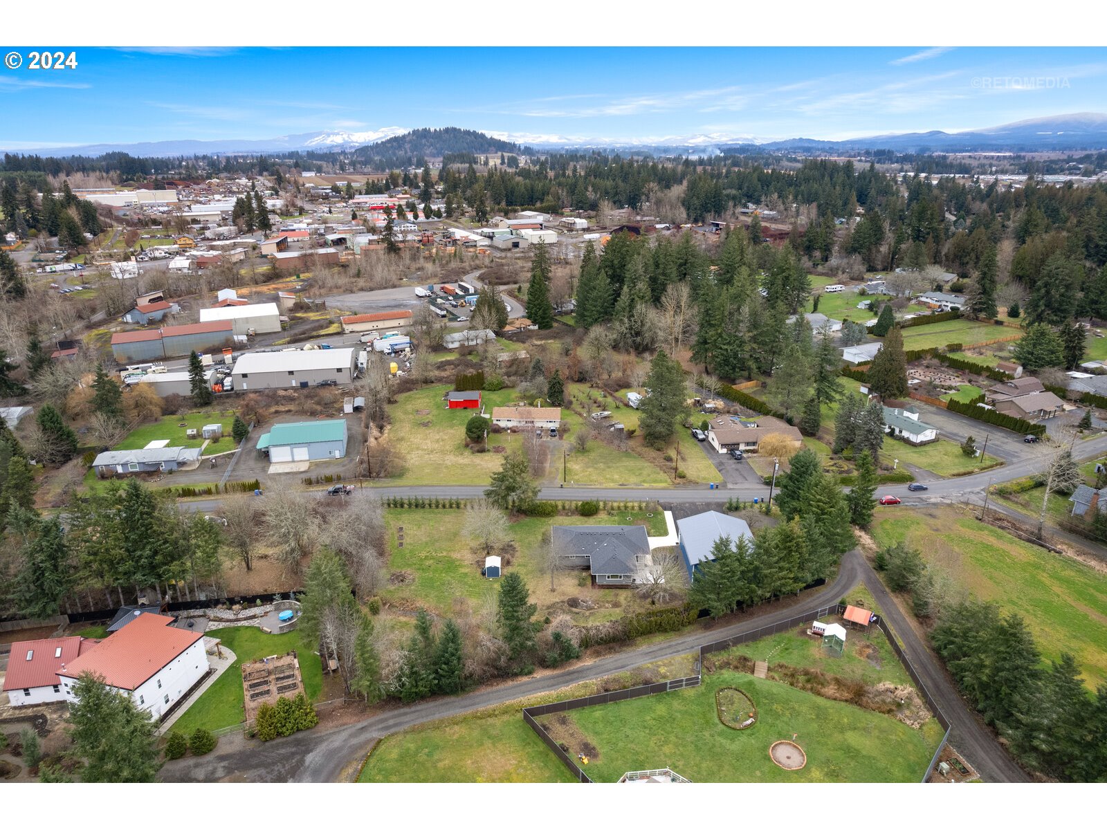 28100 Southeast Church Road Boring, OR 97009 - Photo 38 of 41 an aerial view of residential houses with outdoor space