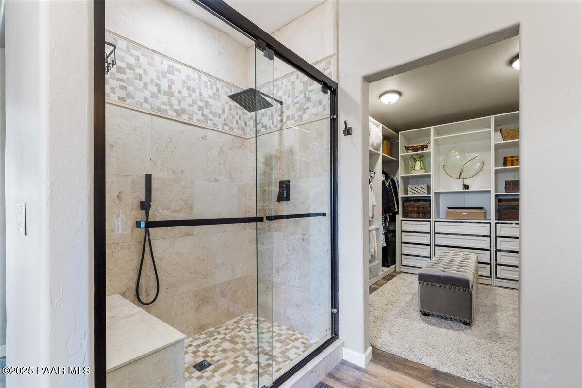 1445 South Table Mountain Road Chino Valley, AZ 86323 - Photo 33 of 81 a bathroom with a shower and a glass door