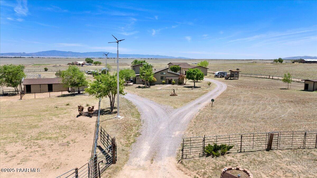 1445 South Table Mountain Road Chino Valley, AZ 86323 - Photo 53 of 81 a view of a terrace with wooden floor and seating space