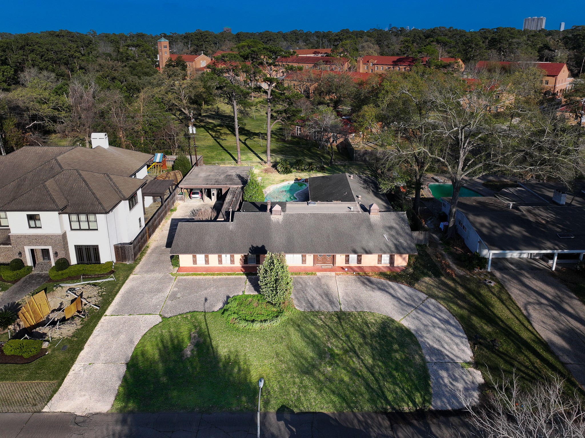 506 Timber Terrace Road Houston, TX 77024 - Photo 1 of 12 an aerial view of residential houses with outdoor space and street view