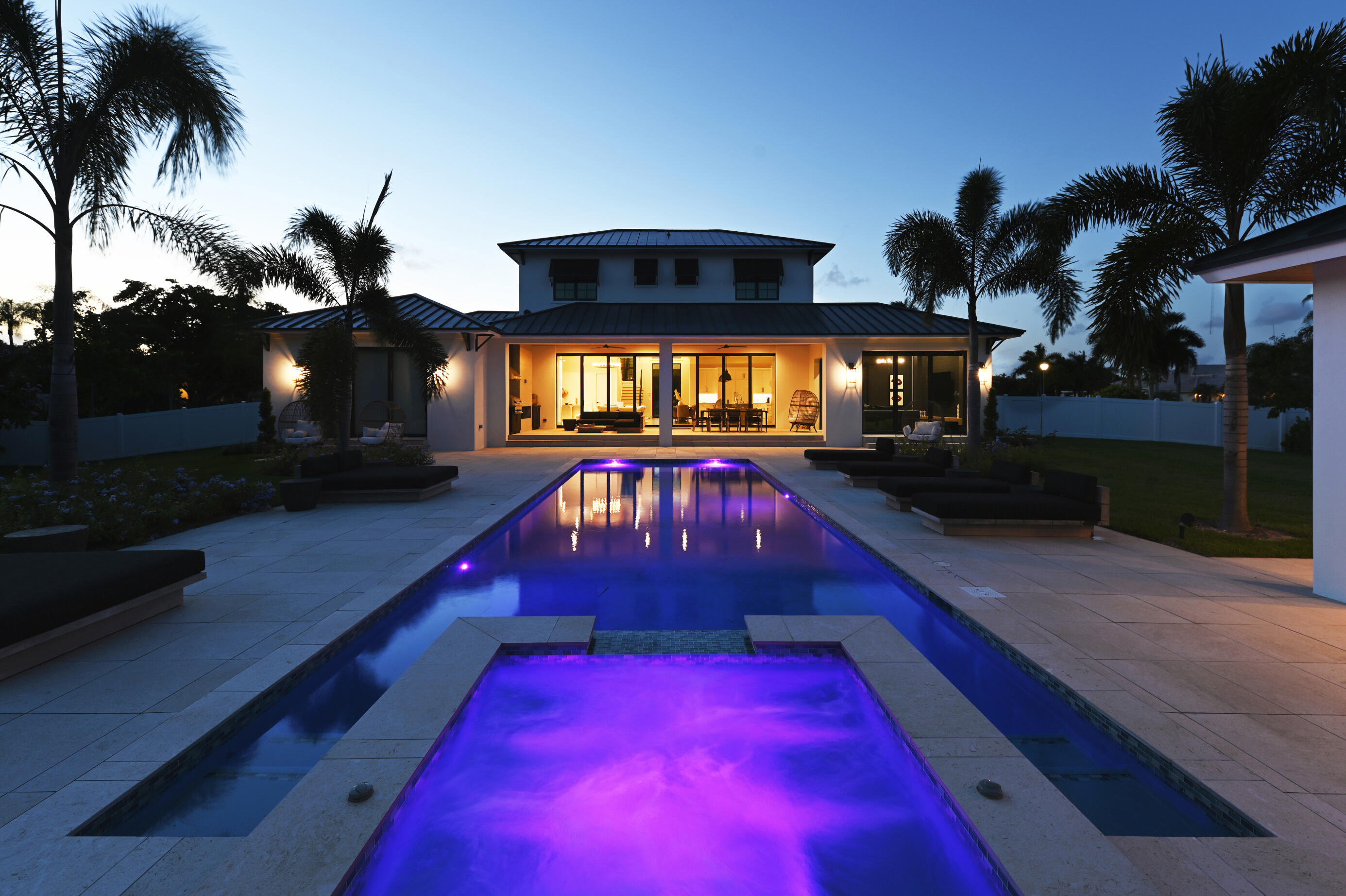 8714 Sawpine Road Delray Beach, FL 33446 - Photo 33 of 34 BACKYARD NIGHT