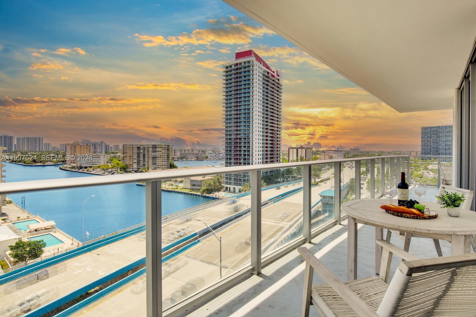 4010 South Ocean Drive, Unit R708 Hollywood, FL 33019 - Photo 17 of 35 a view of a balcony with lake view and ocean view