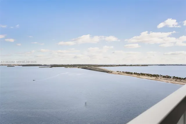 a view of an ocean and beach