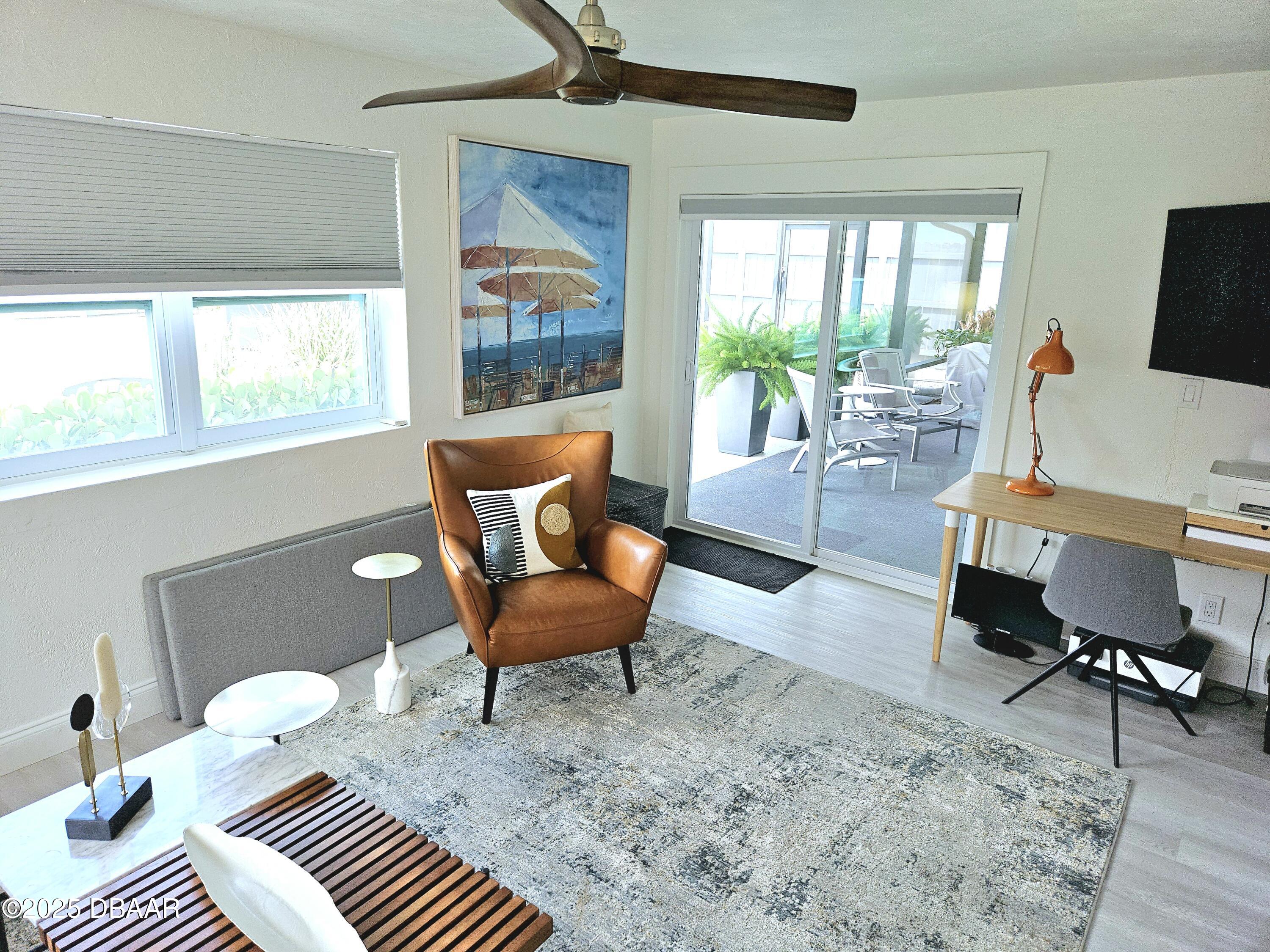 13 Sunrise Avenue Ormond Beach, FL 32176 - Photo 15 of 52 a living room with furniture and a large window