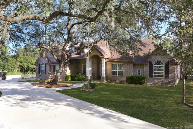 a view of a playground with tree s