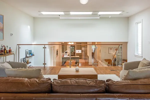 a view of an entryway with hardwood
