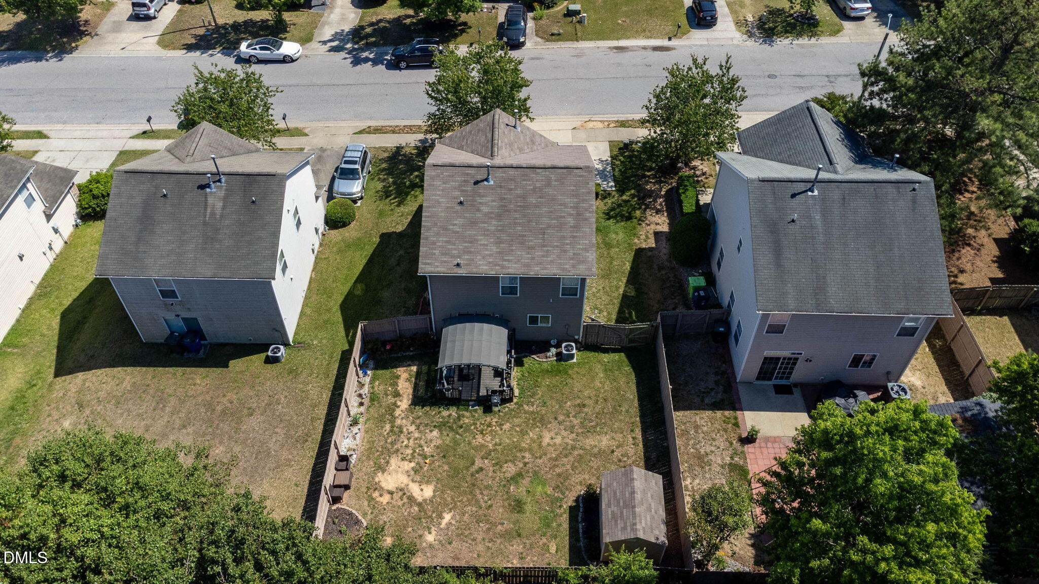 3713 Marshlane Way Raleigh, NC 27610 - Photo 38 of 38 an aerial view of a house with swimming pool and porch