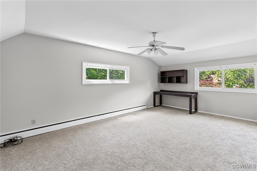 9219 Fisk Road Henrico, VA 23229 - Photo 13 of 18 Unfurnished living room with ceiling fan, lofted c