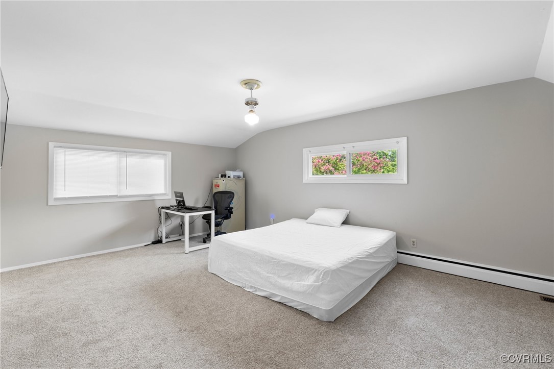 9219 Fisk Road Henrico, VA 23229 - Photo 15 of 18 Bedroom featuring carpet flooring, vaulted ceiling