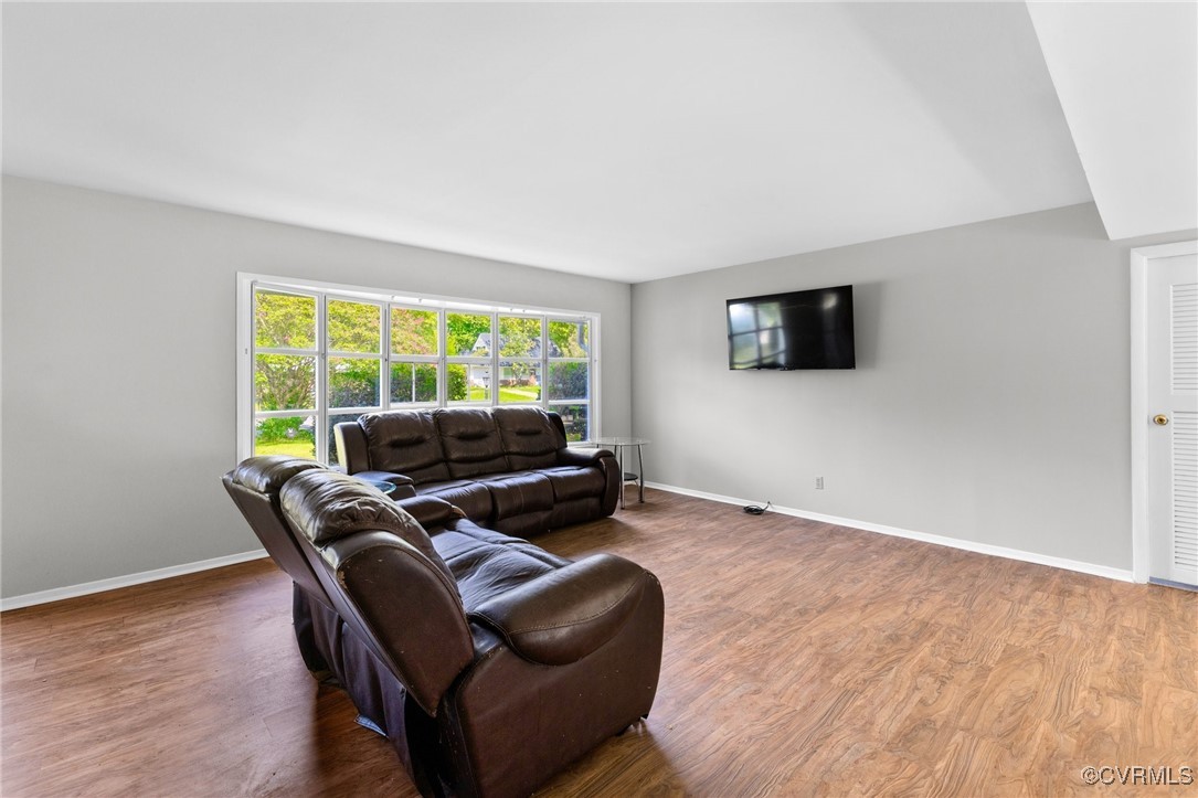 9219 Fisk Road Henrico, VA 23229 - Photo 3 of 18 Living room with dark hardwood / wood-style floors