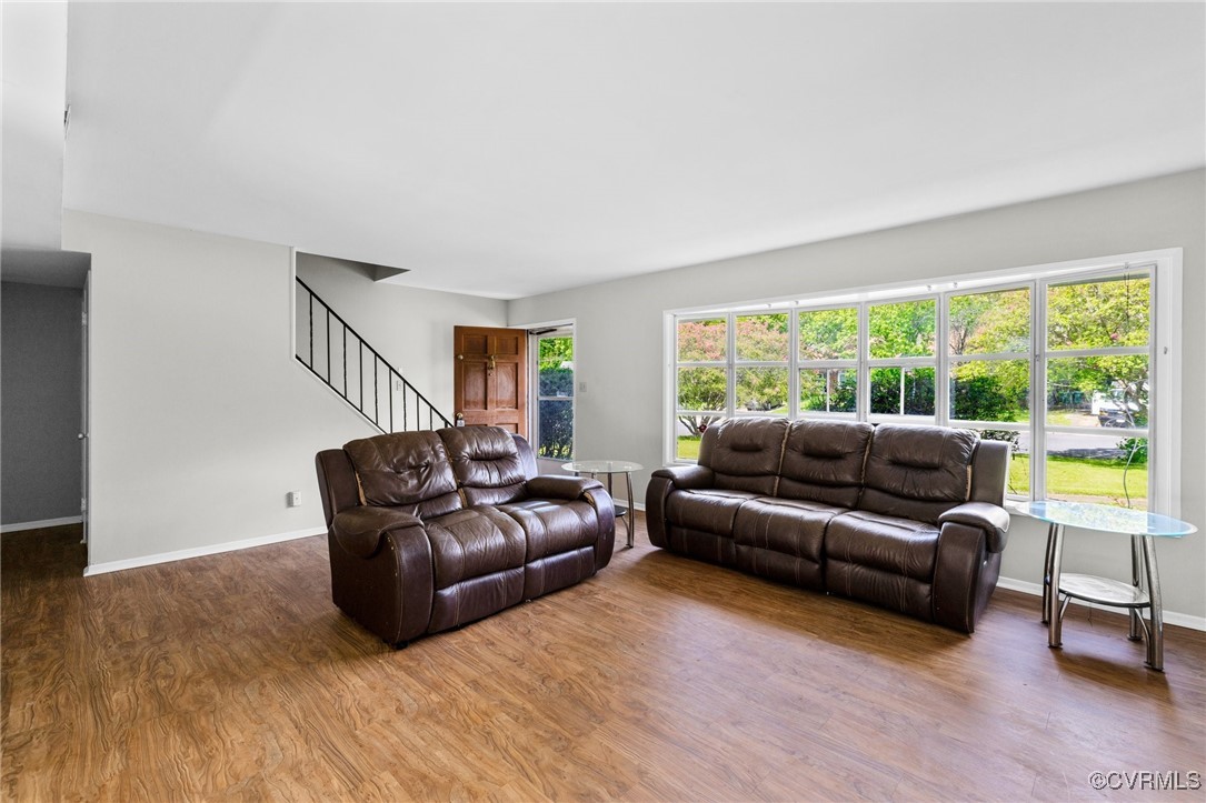 9219 Fisk Road Henrico, VA 23229 - Photo 4 of 18 Living room featuring hardwood / wood-style floori